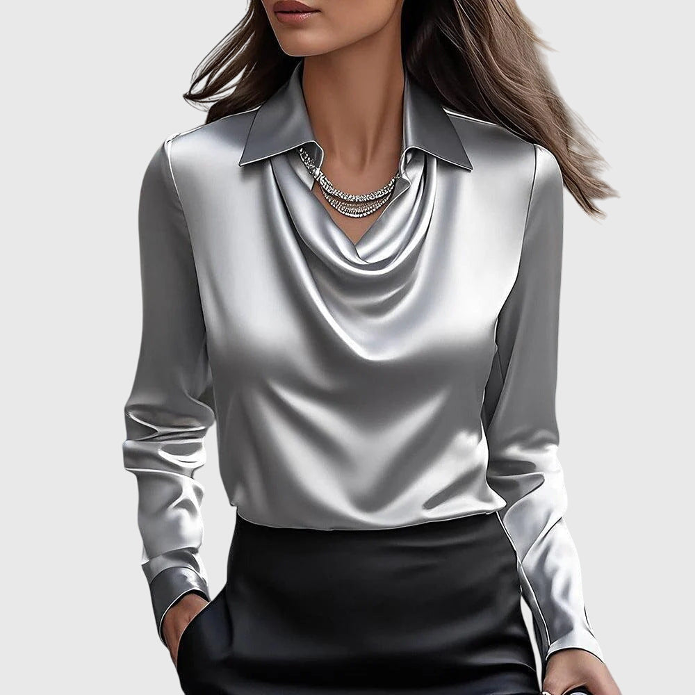 Valentina™ | Lustrous Pleated Blouse