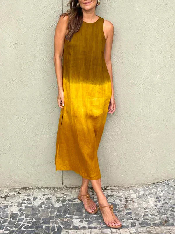 Mira™ | Elegant cotton-linen dress