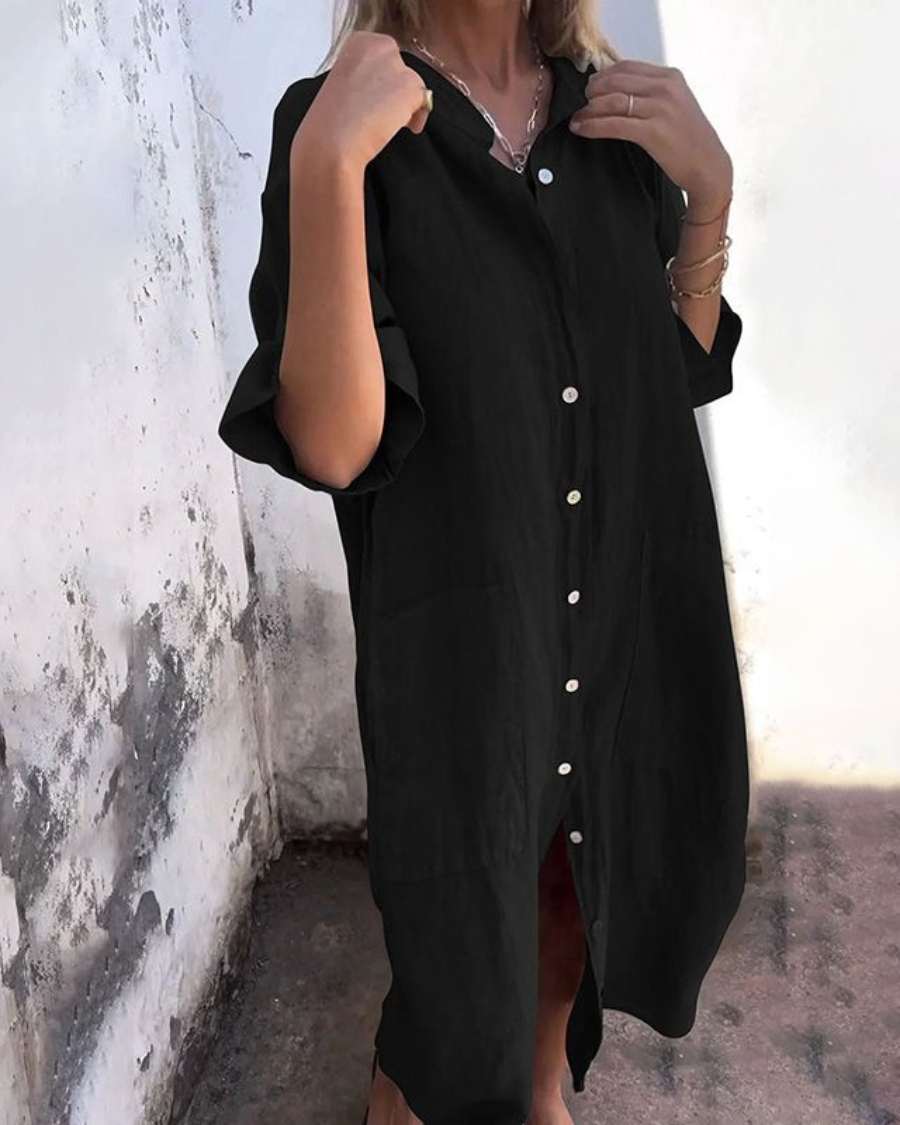 Belladonna™ | Ibiza Style Casual Shirt Dress