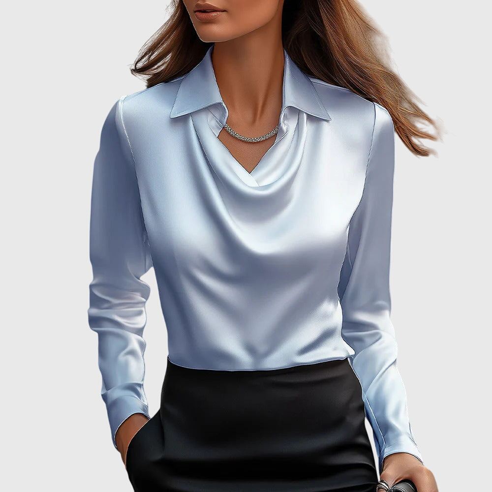 Valentina™ | Lustrous Pleated Blouse