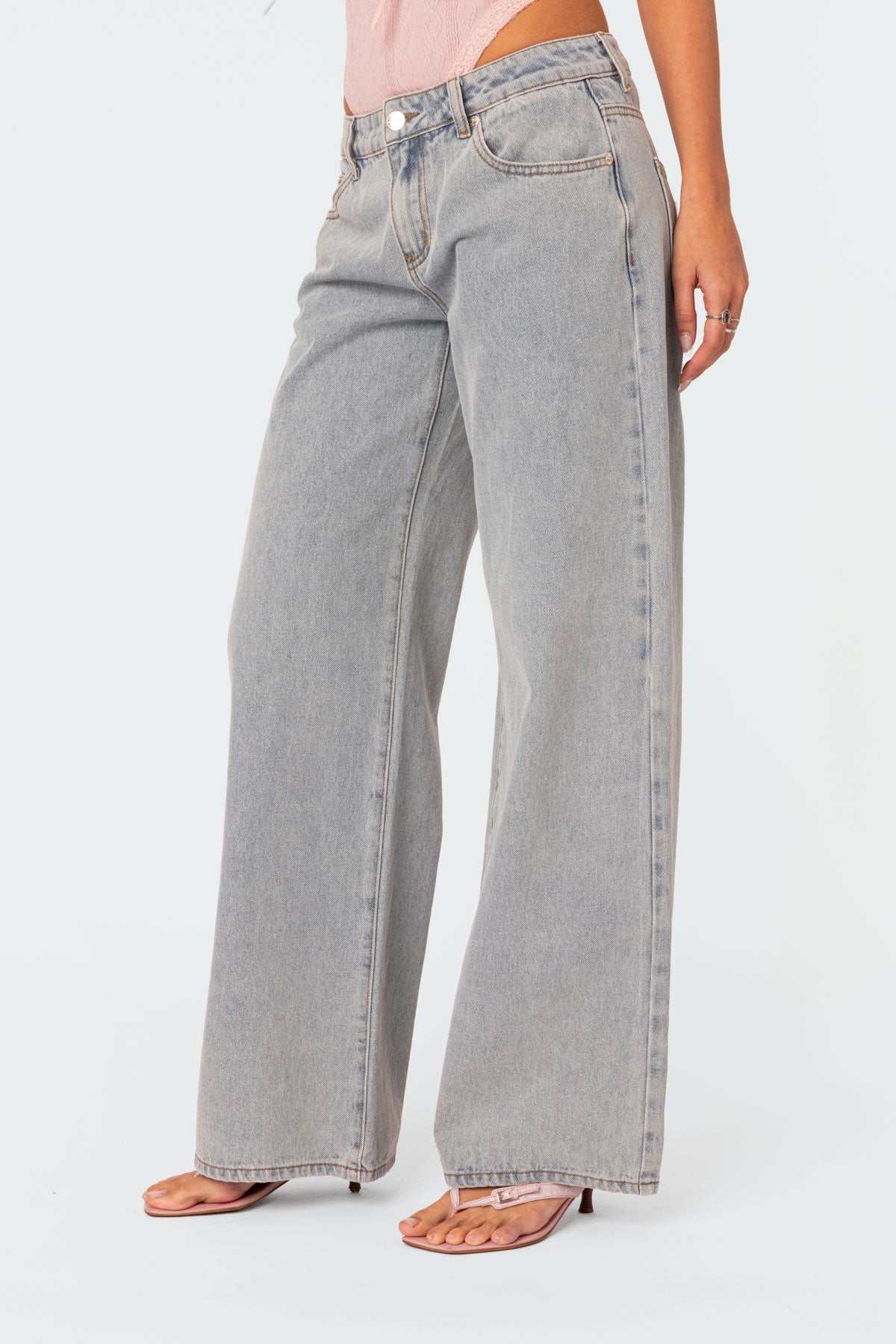 Laura™ | Bow Tie Jeans with Embroidery