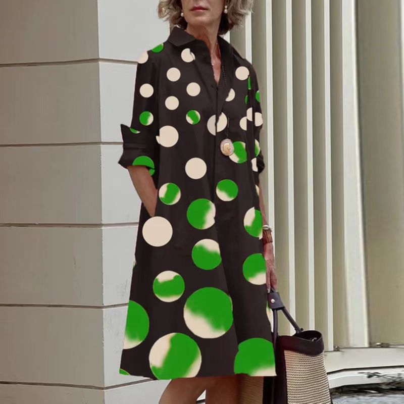 Liane™ | Elegant Floral Shirt Dress