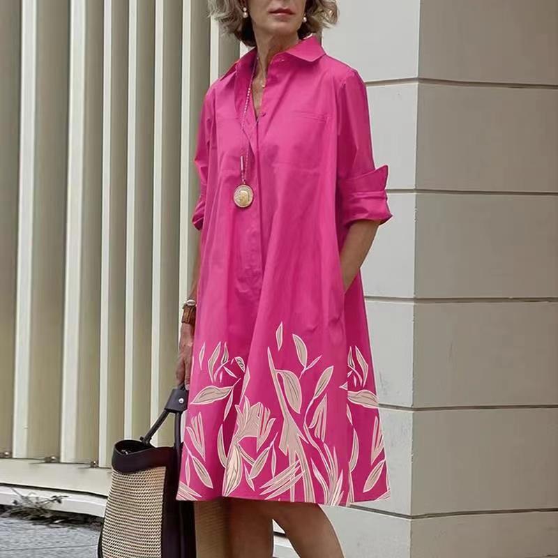 Liane™ | Elegant Floral Shirt Dress