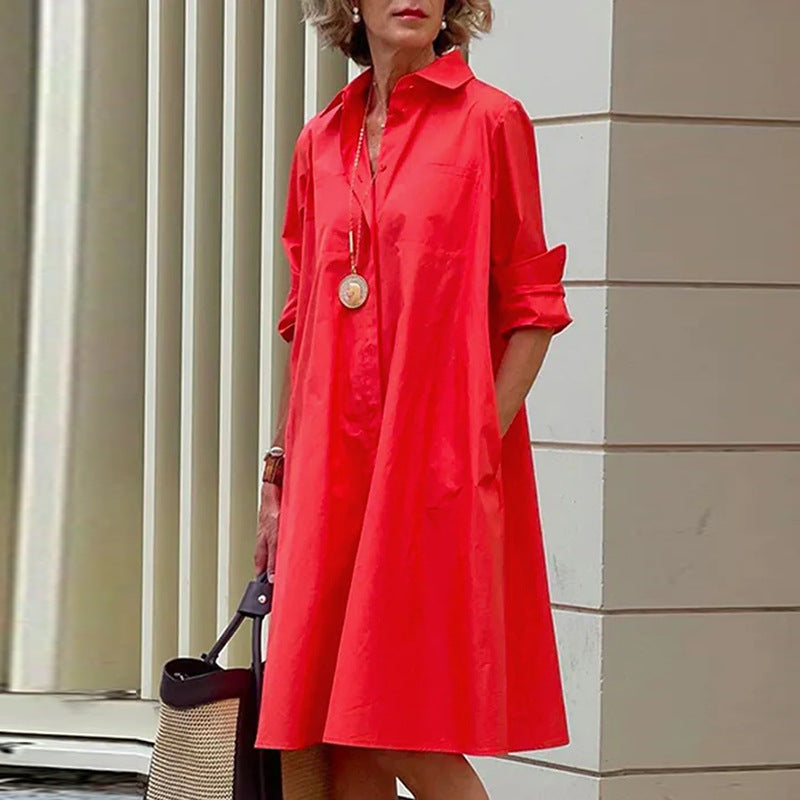 Liane™ | Elegant Floral Shirt Dress