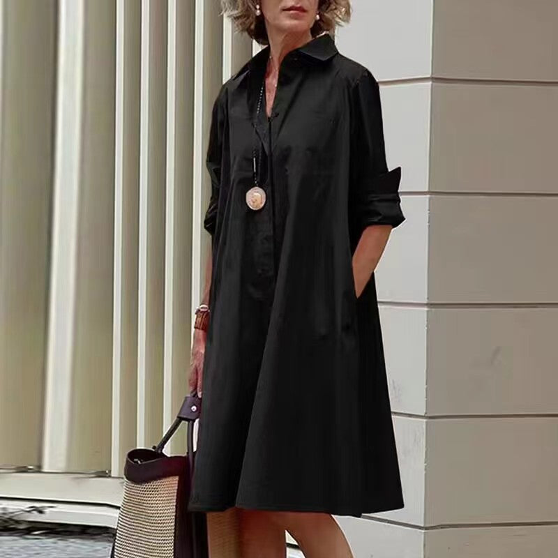 Liane™ | Elegant Floral Shirt Dress
