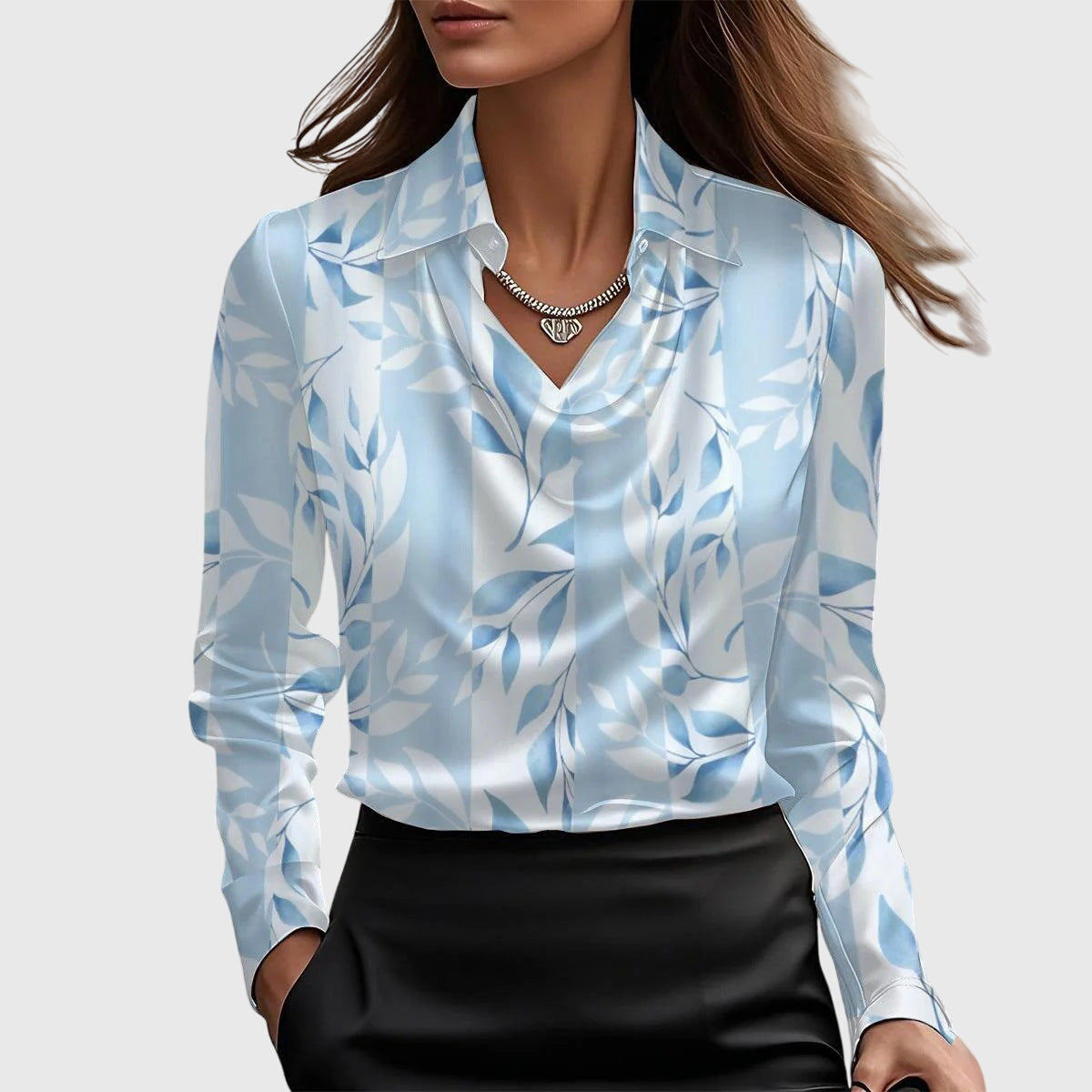 Valentina™ | Lustrous Pleated Blouse